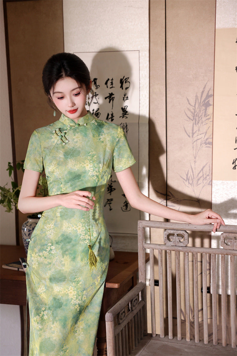 Floral Brocade Qipao Dress