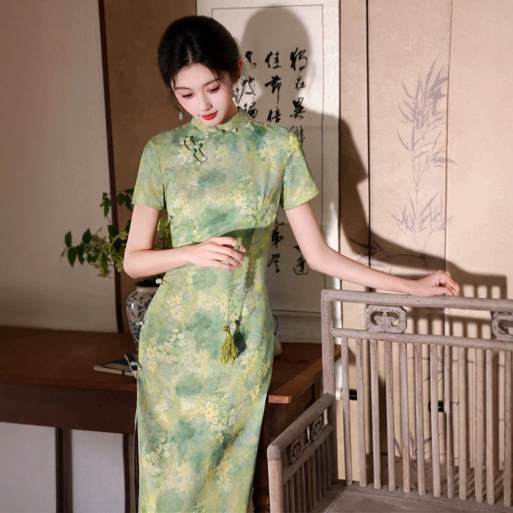Floral Brocade Qipao Dress
