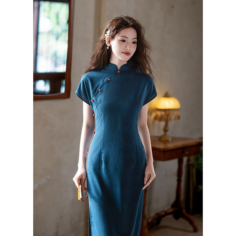 Short Sleeve Qipao Dress