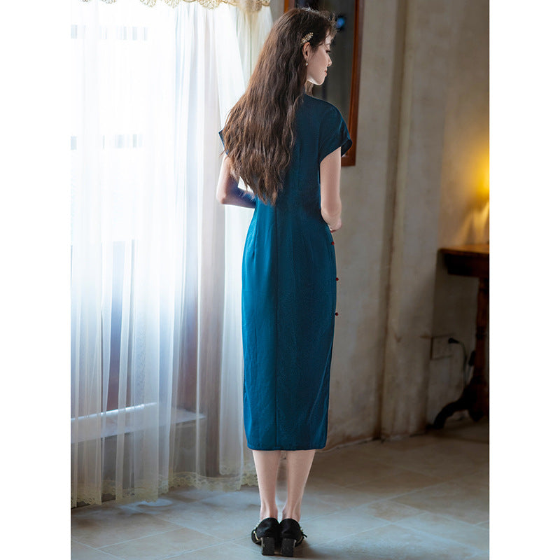 Short Sleeve Qipao Dress